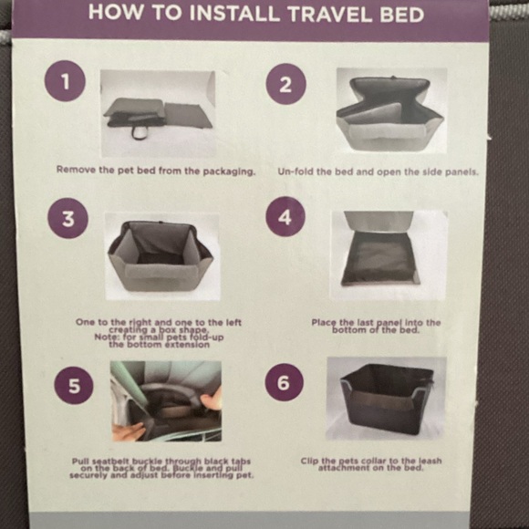 Heart to Tail Travel Bucket Pet Bed, Brown, NWT - Picture 5 of 5